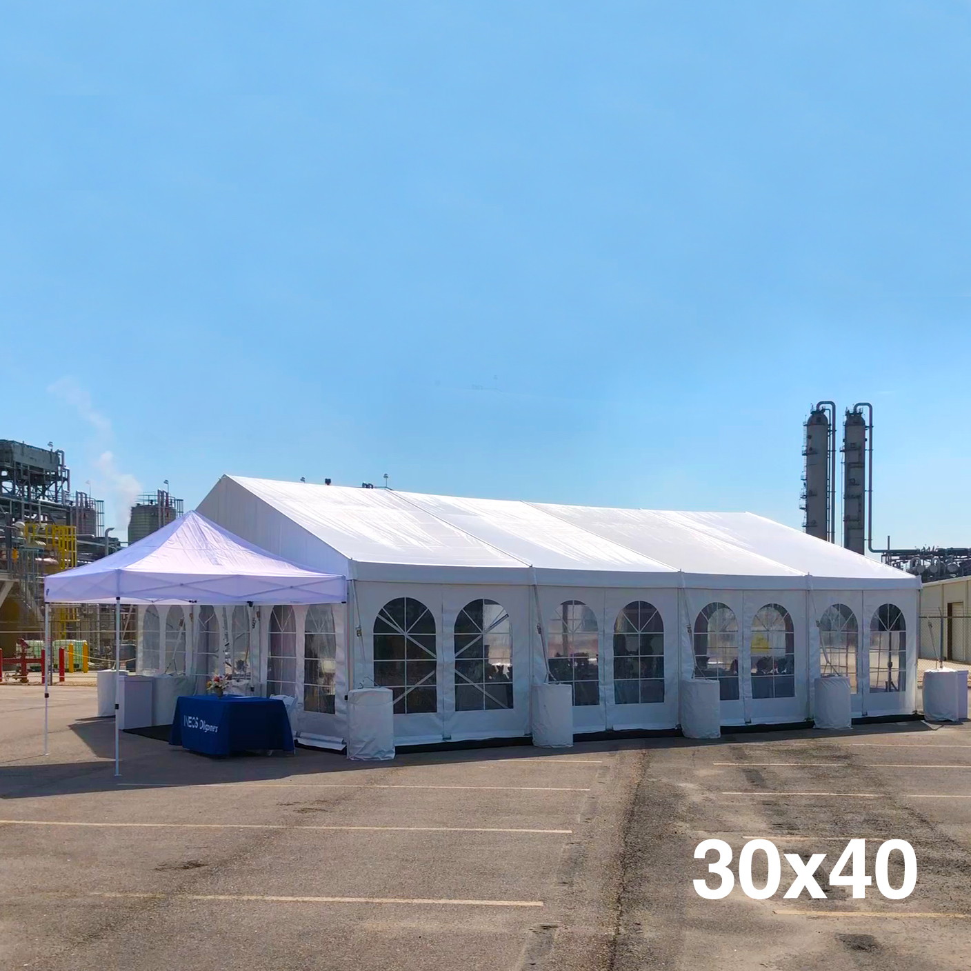 Liri 30×40 structure tent rental from Acme Party and Tent with window cathedral sidewalls for weddings, corporate events, and outdoor gatherings.”