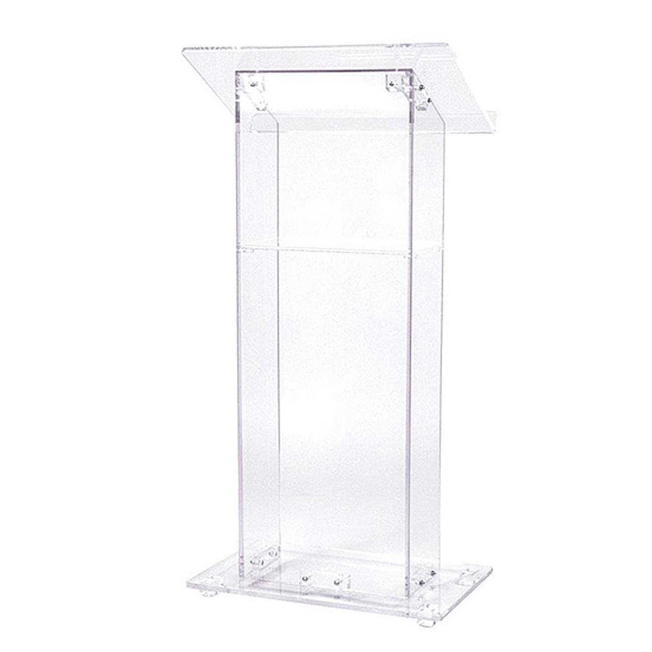 Clear plexiglass podium rental from ACME Party and Tent, Houston