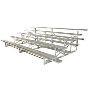 5-row aluminum bleacher seating rental from ACME Party and Tent for Houston sports and community events