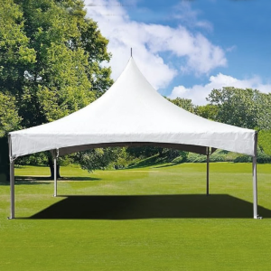 High peak festival marquee tent set up on grass