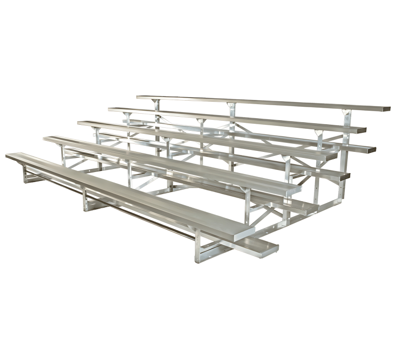 5-row aluminum bleacher seating rental from ACME Party and Tent for Houston sports and community events