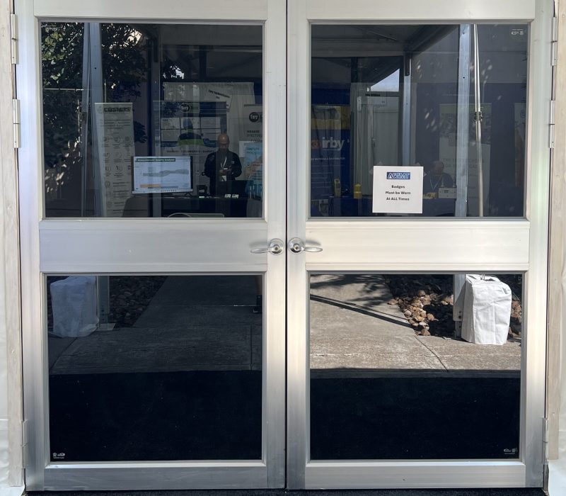 Double Glass Door For Structured Tent