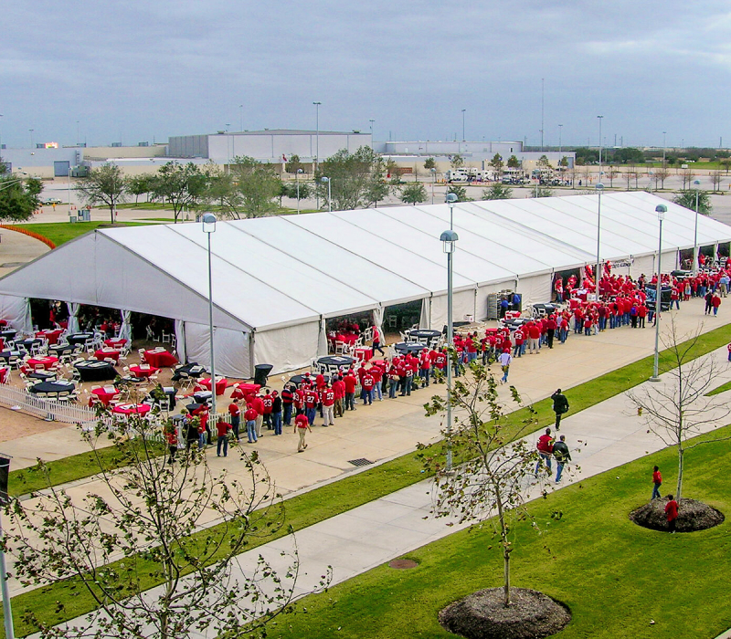 Clear span structure tent rental from ACME Party and Tent